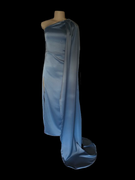 Celeste One-Shoulder Draped Gown
