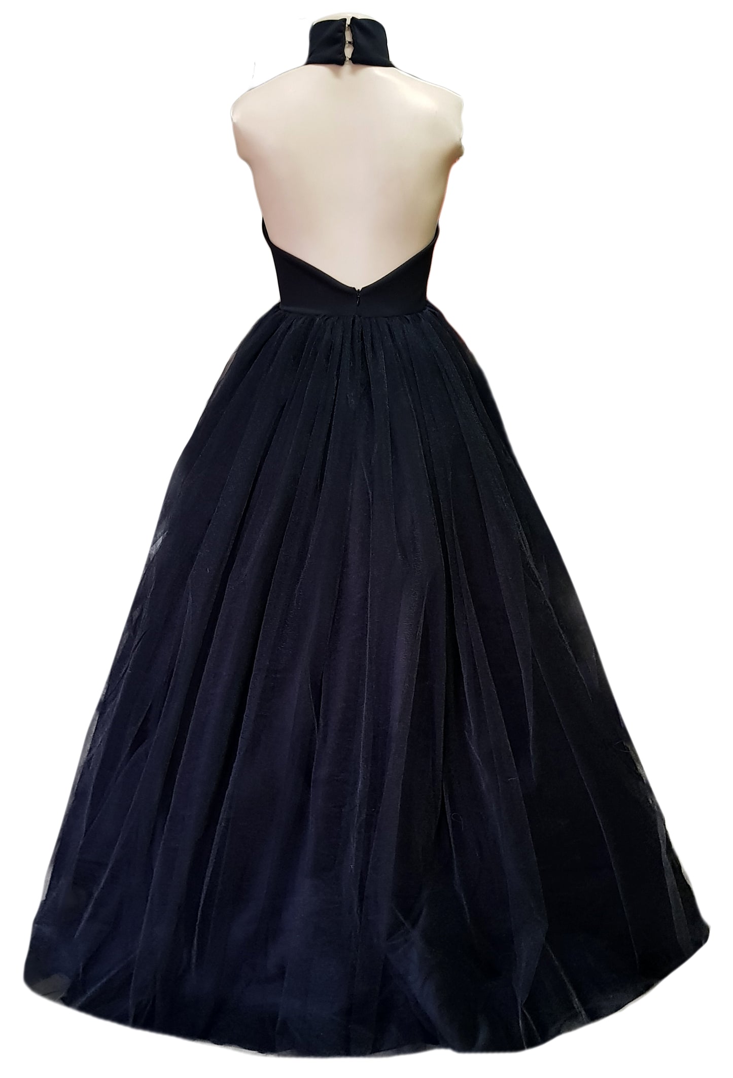 Regal Ballgown with a Dramatic Open Back