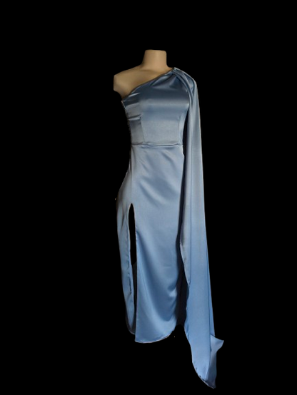 Celeste One-Shoulder Draped Gown