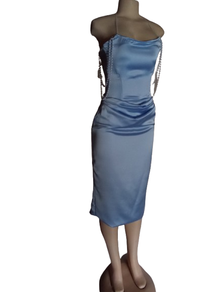 Celeste Pearl Corset Midi Dress
