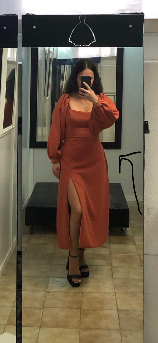 Sienna Square-Neck Midi Dress