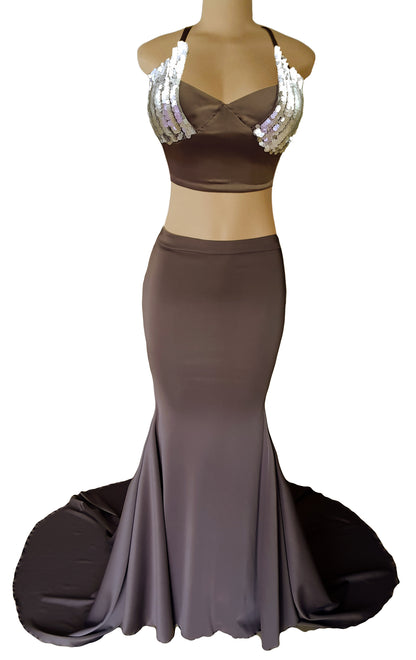 Noir Eclipse Two-Piece Gown