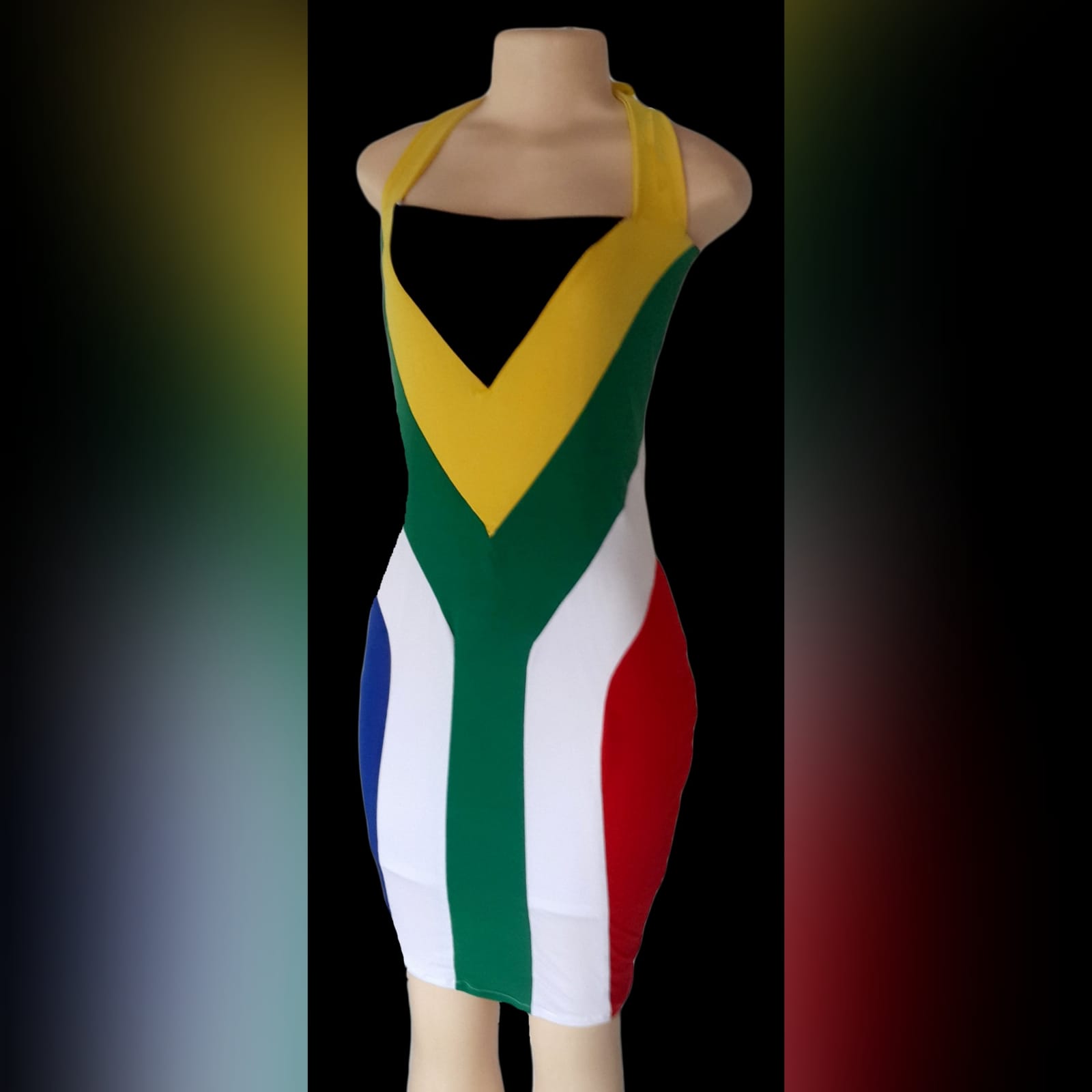 Mini south african flag halter neck dress 2 mini south african flag halter neck dress