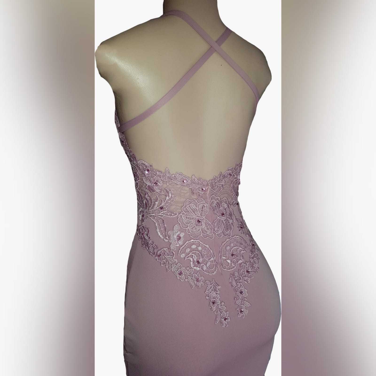 Pink sexy soft mermaid prom dress 7 look ravishing on your prom night with this pink sexy soft mermaid prom dress. A fitted lace bodice with a plunging neckline, low back and a train to add some glamour to your important event.