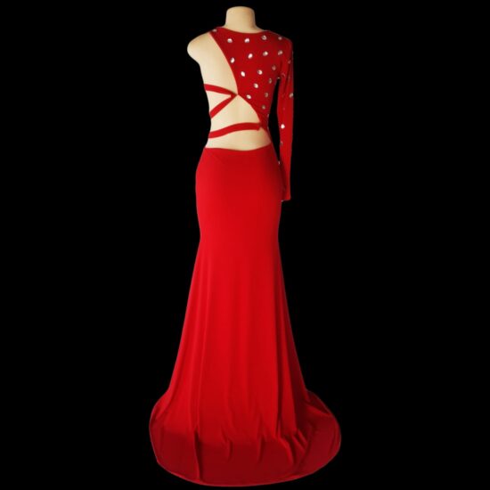 Red Sexy Different Sweet 16 Birthday Party Evening Dress - Marisela