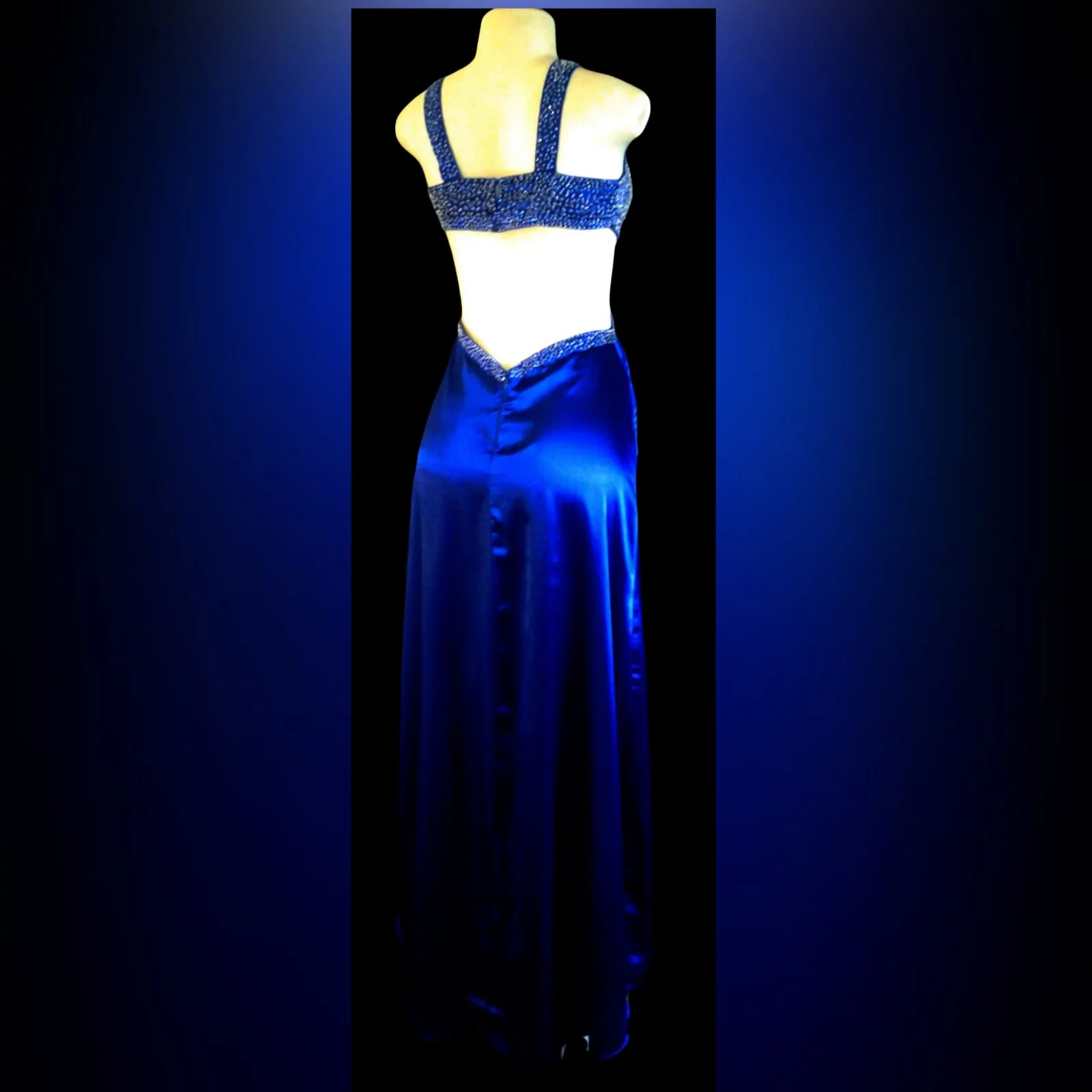 Mathea satin dress - blue –