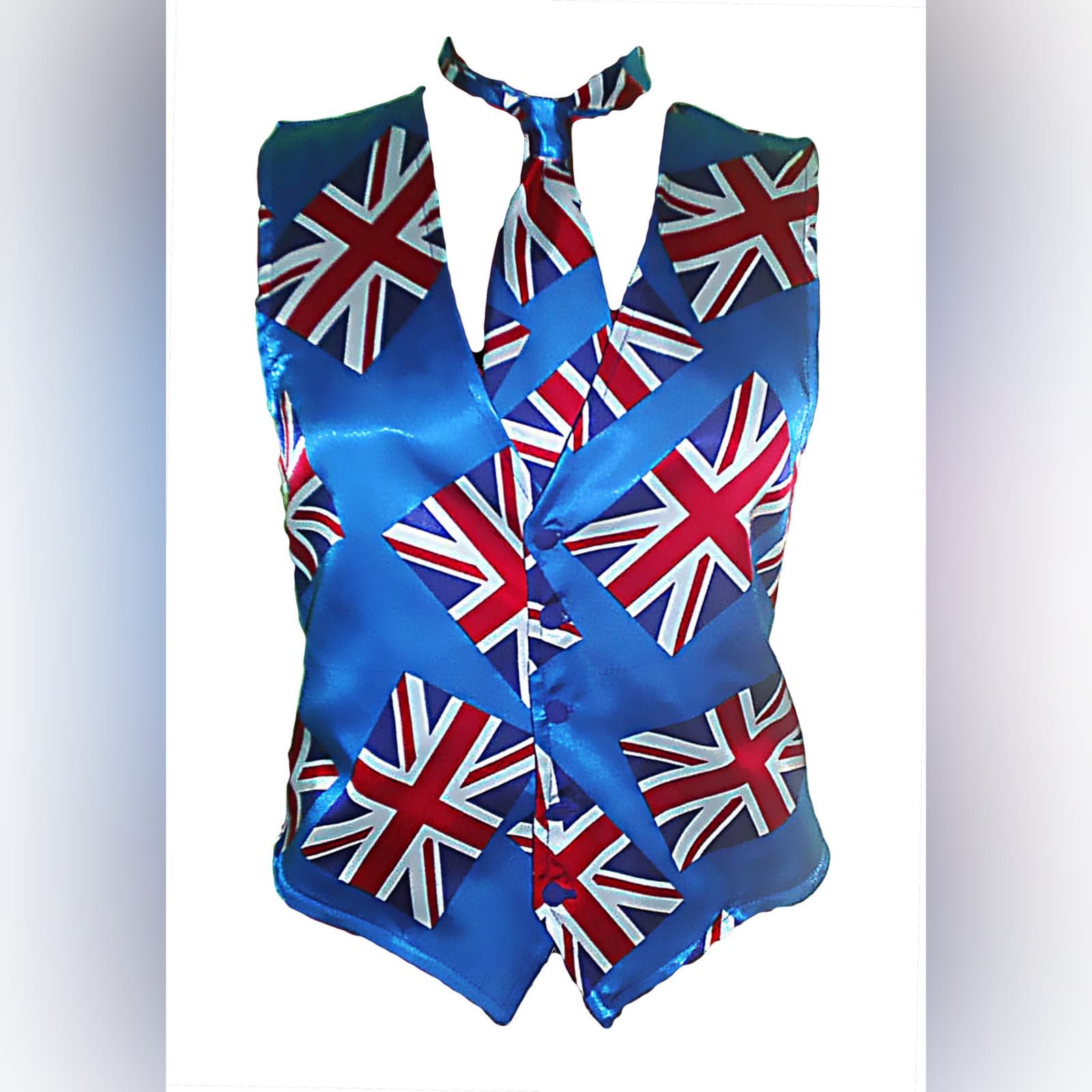 British flag/union jack waistcoat 1 british flag/union jack waistcoat and tie