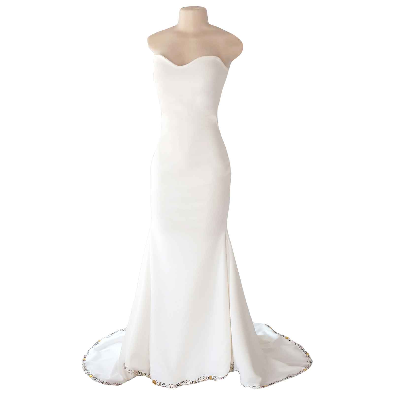 Ivory boobtube sweetheart soft mermaid wedding dress 1 ivory boob tube sweetheart soft mermaid wedding dress