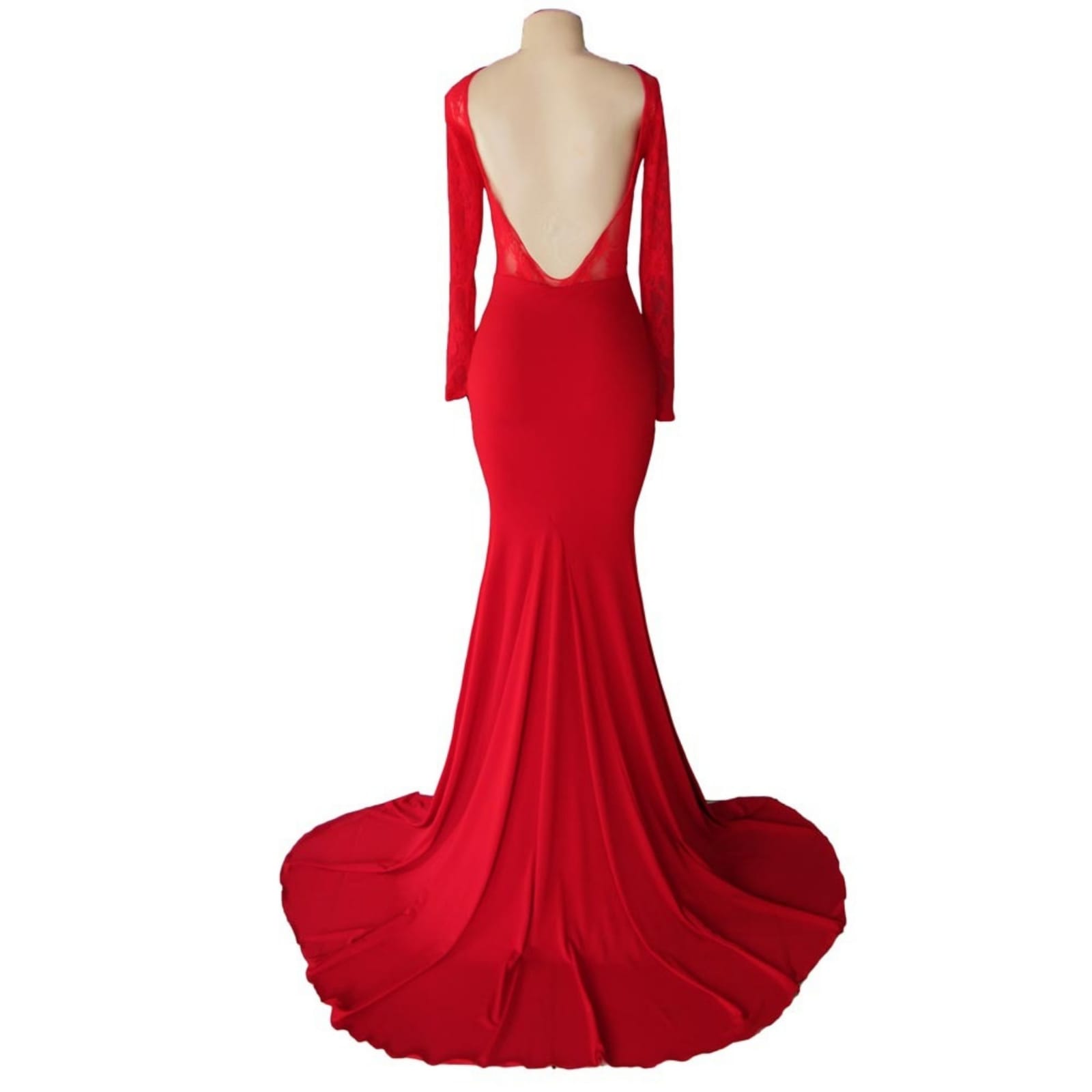Elegant Red Body Hugging Prom Dress - Marisela Veludo - Fashion Designer