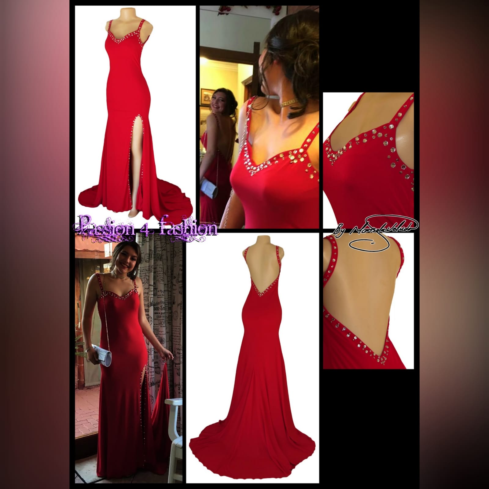 Red Long Sexy Prom Dress - Marisela Veludo - Fashion Designer