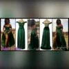 Emerald Green Satin Flowy Formal Dress - Marisela Veludo - Fashion