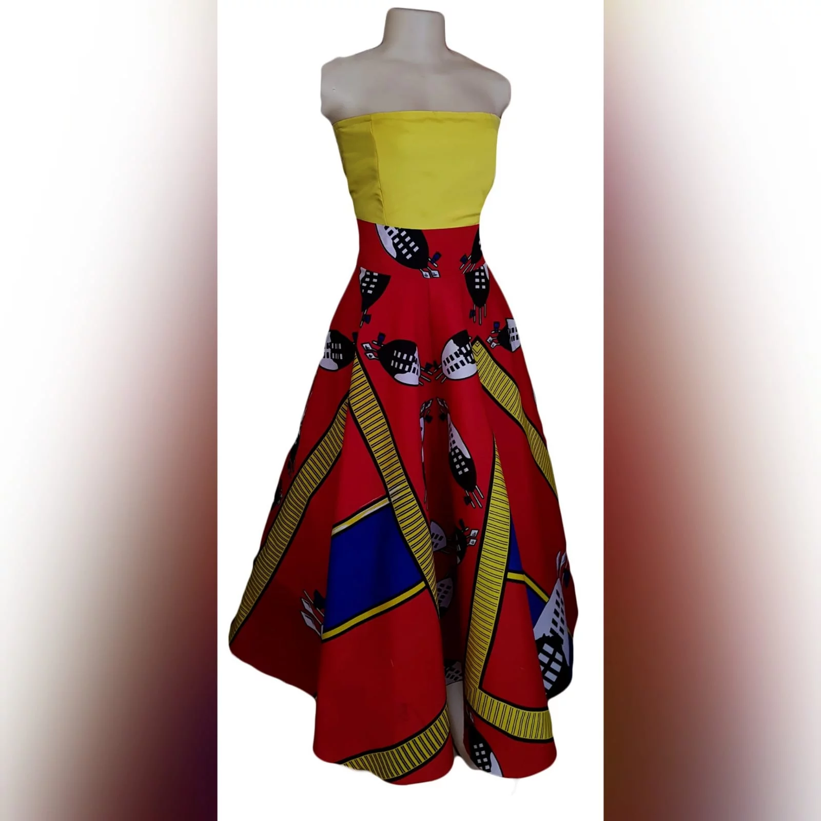 African traditional 2 piece outfit skirt and top 6 african traditional 2 piece outfit skirt and top. Red swati wide skirt with a high waisted effect. Boobtube yellow satin top with a lace-up back