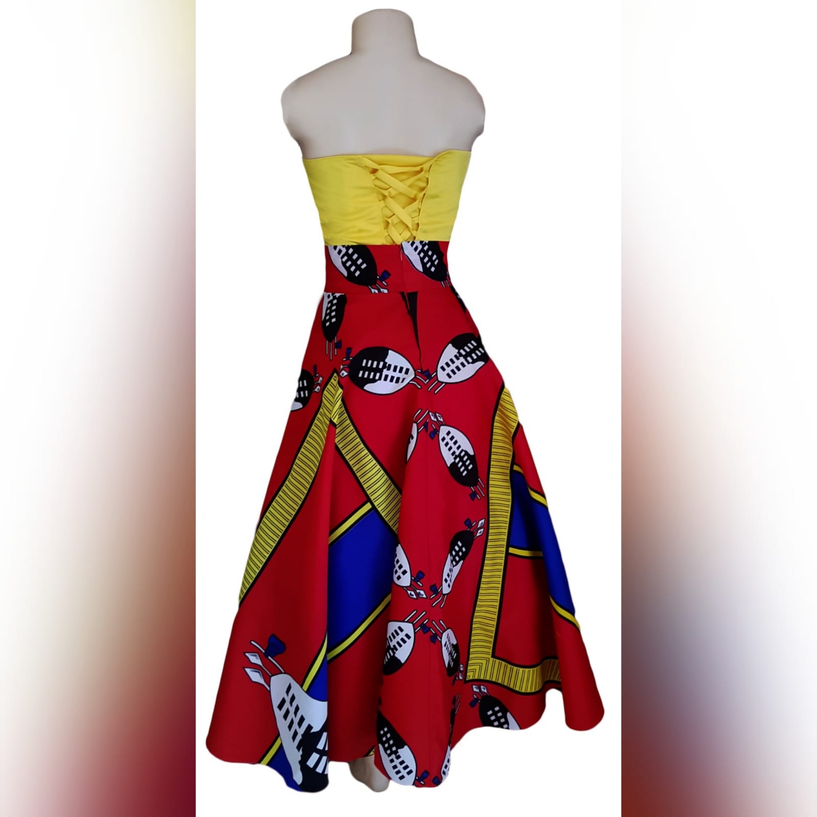 African traditional 2 piece outfit skirt and top 5 african traditional 2 piece outfit skirt and top. Red swati wide skirt with a high waisted effect. Boobtube yellow satin top with a lace-up back