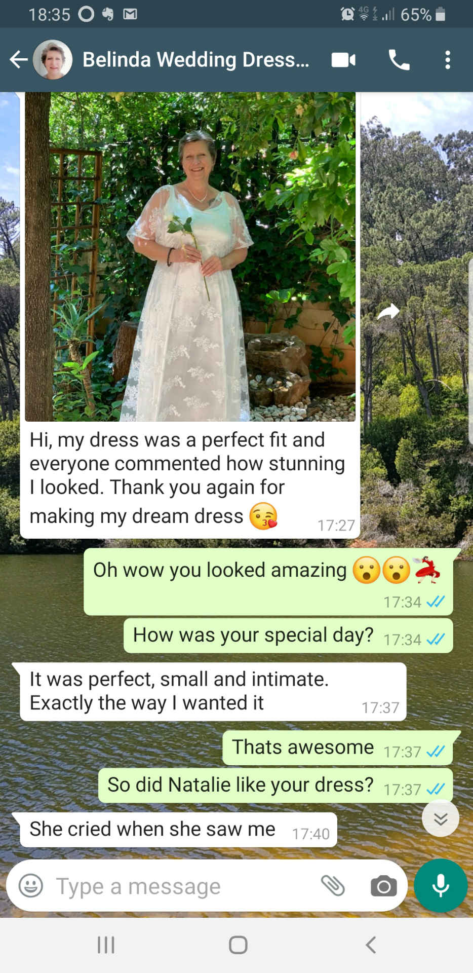 Belinda - wedding dress client 2