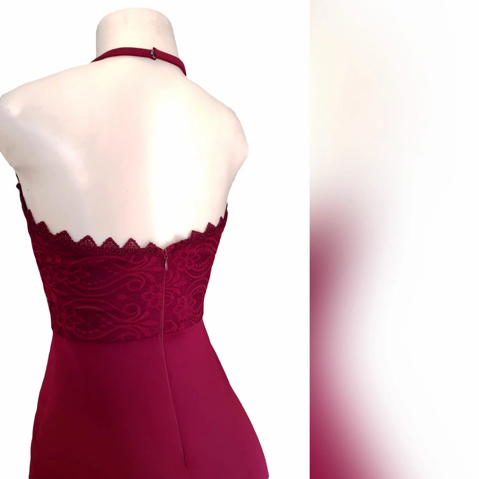 Burgundy soft mermaid gorgeous evening dress 12 this gorgeous evening dress was created for my client in south africa to celebrate her special occasion. A burgundy soft mermaid prom dress with a lace bodice, a sheer lace neckline and dramatic train.