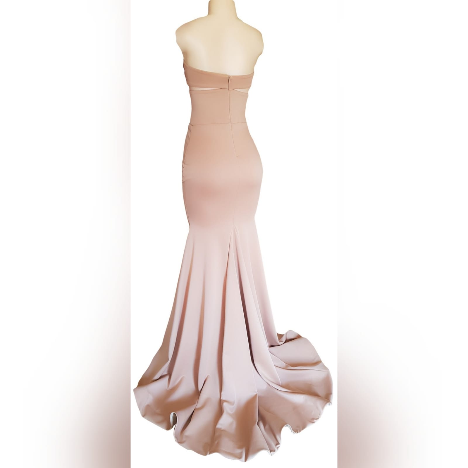 Nude mermaid boob tube prom dress 5 an evening dress designed and made to fit my client to perfection on her special occasion. Nude mermaid boob tube prom dress. With a sweetheart neckline, crossed bust design, and a wide train.