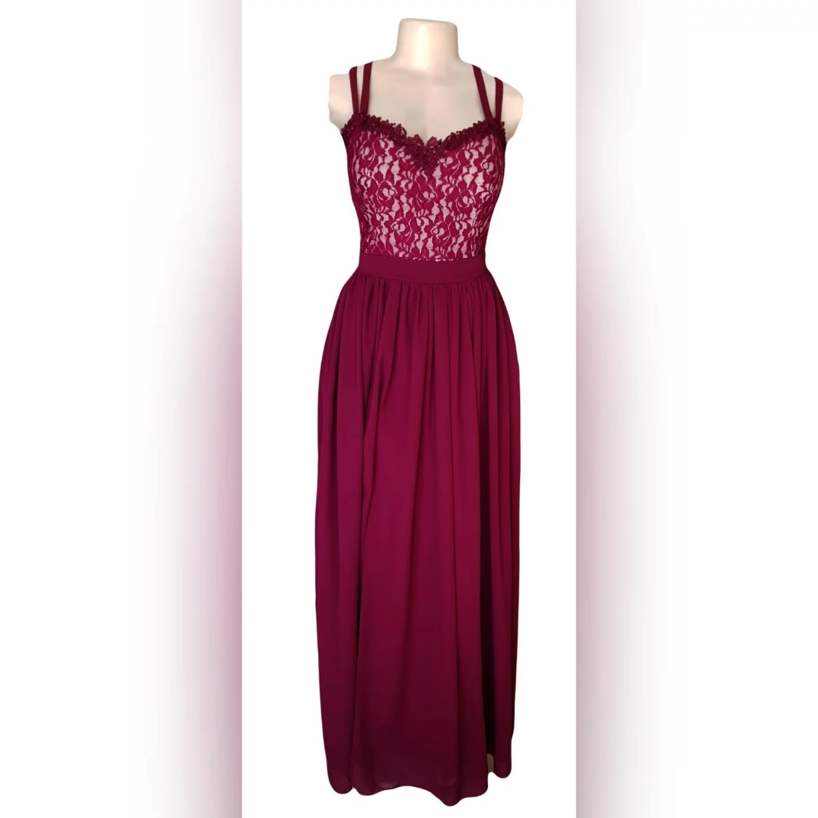 Versatile 2 piece maroon dress 6 <blockquote>to shine your brightest light is to be who you truly are. Roy t. Bennett</blockquote> a versatile 2 piece maroon dress. A lace short leg bodysuit with a sweetheart neckline and shoulder straps. With a removable flowy chiffon skirt with a slit.