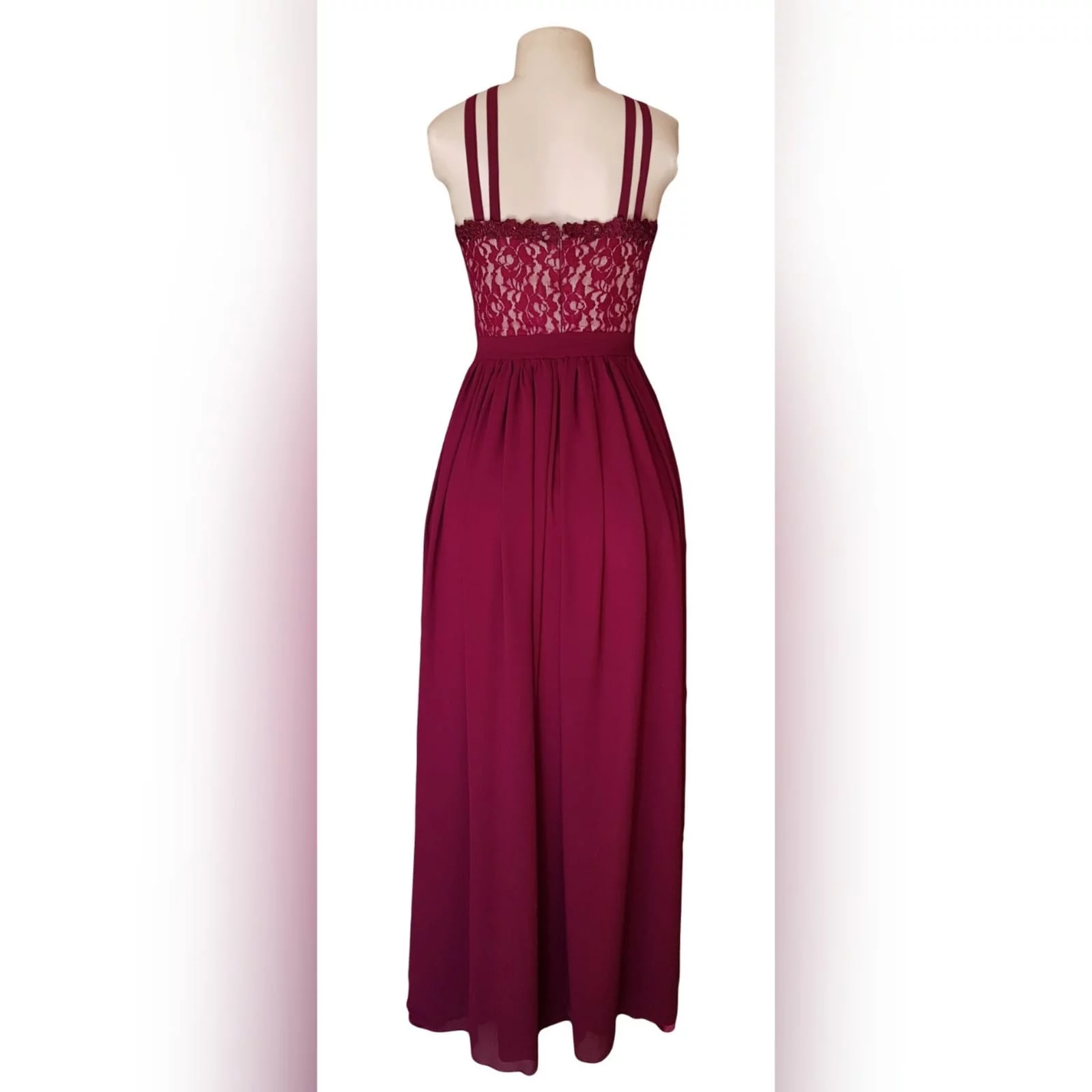 Versatile 2 piece maroon dress 4 <blockquote>to shine your brightest light is to be who you truly are. Roy t. Bennett</blockquote> a versatile 2 piece maroon dress. A lace short leg bodysuit with a sweetheart neckline and shoulder straps. With a removable flowy chiffon skirt with a slit.