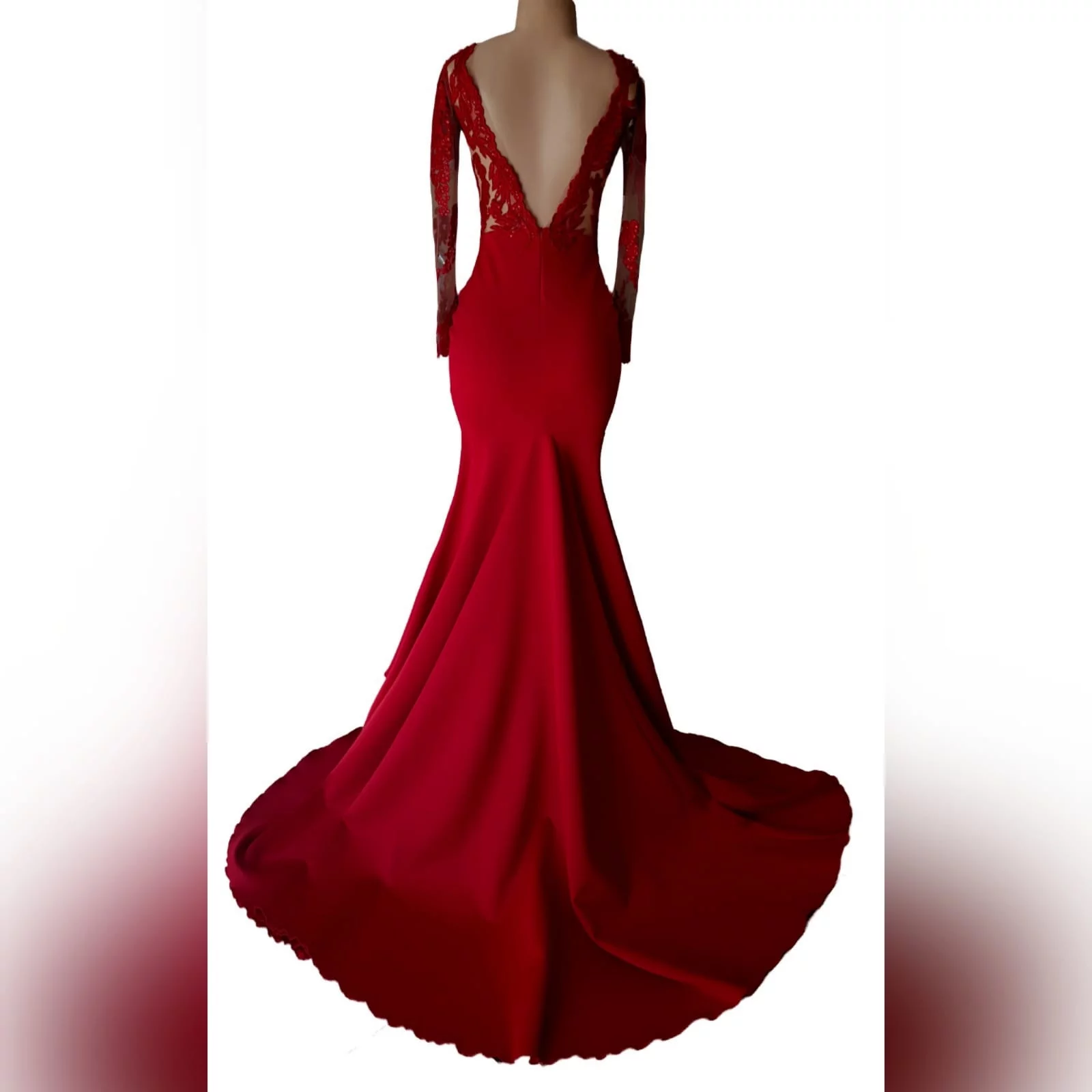 Gorgeous red mermaid matric dance dress 8 <blockquote>"women are like teabags. We don’t know our true strength until we are in hot water. " eleanor roosevelt</blockquote> this gorgeous red mermaid matric dance dress designed and made for a client's special occasion, makes an entrance that will catch everyone's attention. With its bright colour and a lace bodice and sleeve with some bling and a train, you become the star of the night
